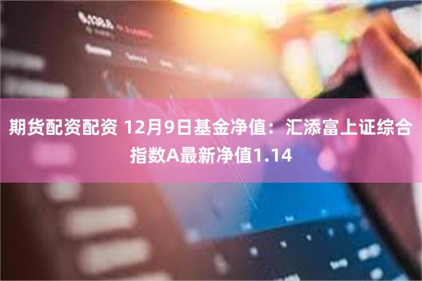 期货配资配资 12月9日基金净值：汇添富上证综合指数A最新净值1.14