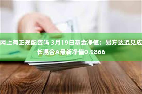 网上有正规配资吗 3月19日基金净值：易方达远见成长混合A最新净值0.9866