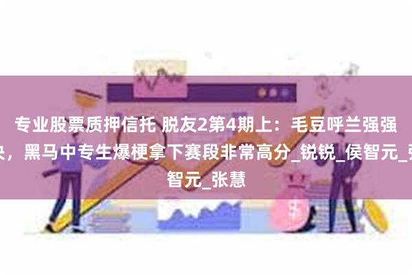 专业股票质押信托 脱友2第4期上：毛豆呼兰强强对决，黑马中专生爆梗拿下赛段非常高分_锐锐_侯智元_张慧